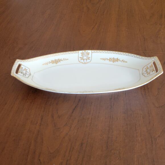 Vintage Noritake Gold Moriage Celery Dish Serving tray - Picture 6 of 16